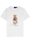Polo Ralph Lauren White Polo Bear T-shirt Custom Slim-fit In White