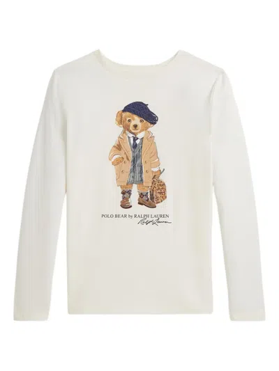 POLO RALPH LAUREN BEAR-PRINT CREW-NECK T-SHIRT