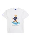 Polo Ralph Lauren Bear-print Crew-neck T-shirt In White