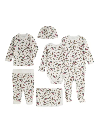 Polo Ralph Lauren Babies' Bear-print Gift Set (set Of Six) In White