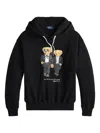Polo Ralph Lauren Bear-print Hoodie In Black