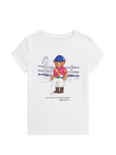 Polo Ralph Lauren Kids' Bear-print T-shirt In Multi