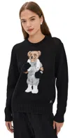 Polo Ralph Lauren 'polo Bear' Openwork Sweater In Black