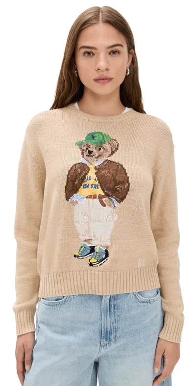 Polo Ralph Lauren Bear Sweater Tan Multi