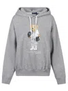 Polo Ralph Lauren Relaxed Fit Knit Sweatshirt With Playful Bear Graphic In Gray