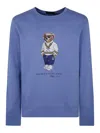 Polo Ralph Lauren Relaxed-fit Sweatshirt With Playful Bear Graphic In Blue