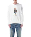 Polo Ralph Lauren White Polo Bear Graphic Sweatshirt In White