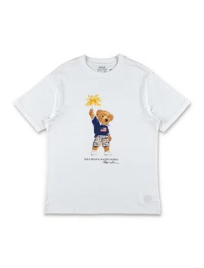 Polo Ralph Lauren Kids' Bear T-shirt In White