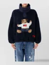 Polo Ralph Lauren Bear Teddy Jacket Pile Hanorak In Blue