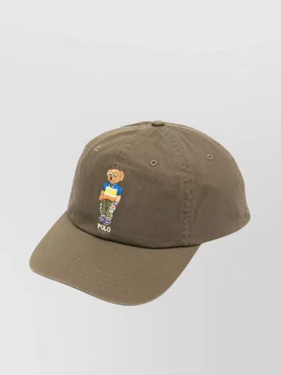 Polo Ralph Lauren Bear Twill Ball Cap In Brown