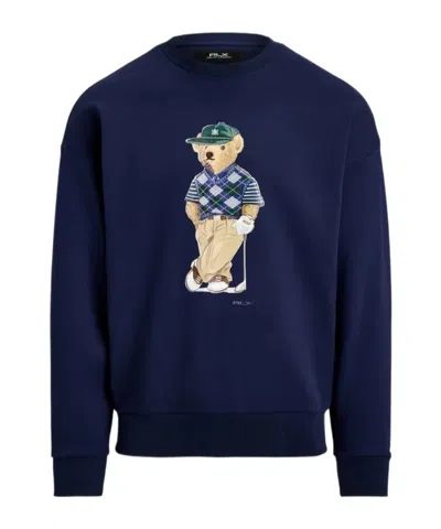 Polo Ralph Lauren Bear-print Sweatshirt In Black
