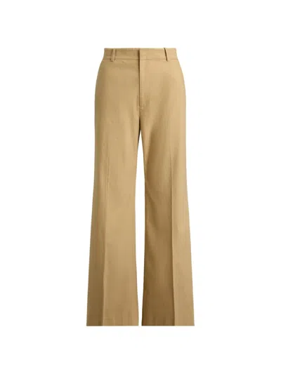 Polo Ralph Lauren Beaton Flared Trousers In Brown