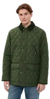 Polo Ralph Lauren Green Jacket With Corduroy Collar And Logo Patch On The Sleeve In Cotton Man In Green