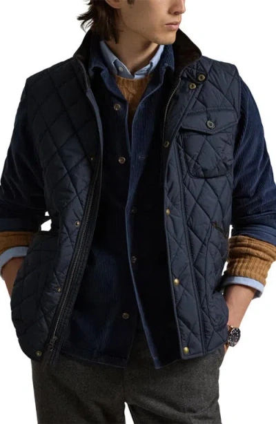 Polo Ralph Lauren Beaton Quilted Utility Vest In Blue