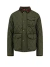 Polo Ralph Lauren Quilted Green Jacket With Corduroy Collar And Padded Warmth