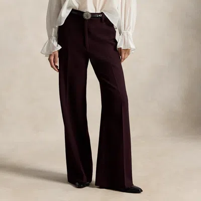 Polo Ralph Lauren Beaton Wool Crepe Pant In Midnight Merlot