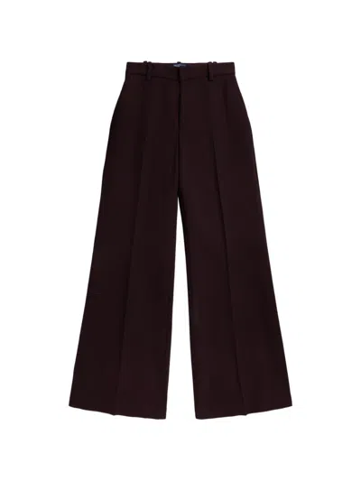 Polo Ralph Lauren Beaton Wool Crepe Trousers In Red