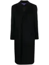 Polo Ralph Lauren Beatrisa Single-breasted Wool Blend Coat In Black