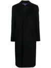 Polo Ralph Lauren Beatrisa Single-breasted Wool Blend Coat In Black