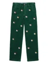 Polo Ralph Lauren Bedford Embroidered Corduroy Trousers In Green