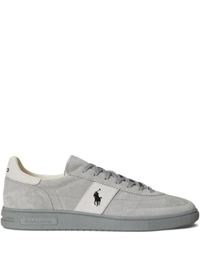 Polo Ralph Lauren Bedford Lace-up Sneakers In Gray