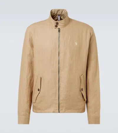 Polo Ralph Lauren Bedford Reversible Linen Jacket In Beige