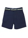 Polo Ralph Lauren Blue Bermuda Shorts With Belt In Stretch Cotton Boy In Blue