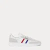 Polo Ralph Lauren Low-top Leather Sneakers In Gray
