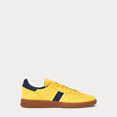 Polo Ralph Lauren Bedford Suede Sneaker In Yellow/navy