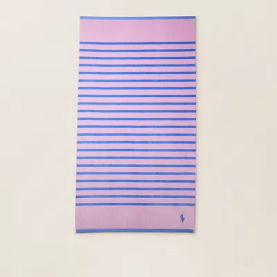 Polo Ralph Lauren Bedstone Striped Beach Towel In Pink