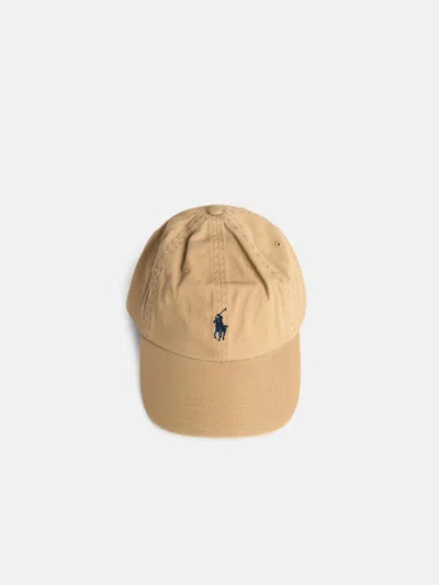 Polo Ralph Lauren Beige Cotton Cap In Sand