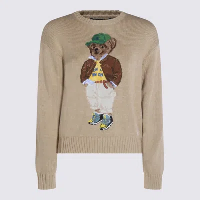 Polo Ralph Lauren Beige Cotton Knitwear In Brown