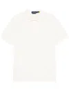 Polo Ralph Lauren Cotton Polo In Ivory With Logo In White