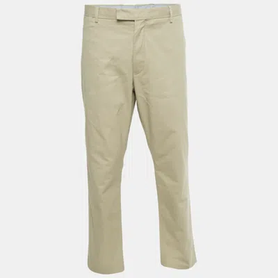Pre-owned Polo Ralph Lauren Beige Cotton Stretch Slim Fit Pants Xxxl In Sand