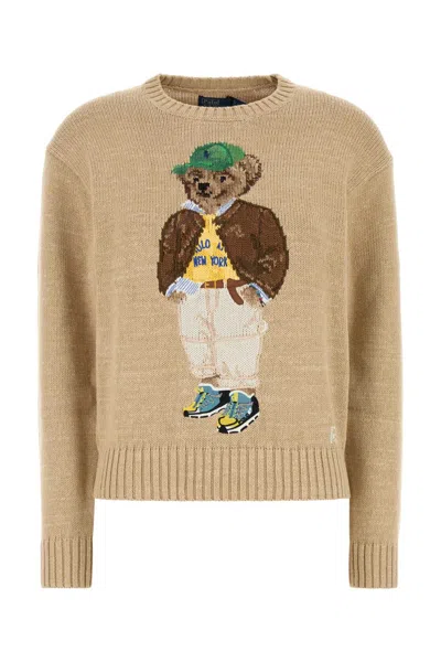 POLO RALPH LAUREN BEIGE COTTON SWEATER