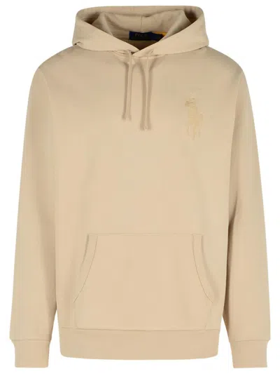 Polo Ralph Lauren Beige Cotton Sweatshirt In Neutral