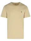 Polo Ralph Lauren Beige Cotton T-shirt In Neutral