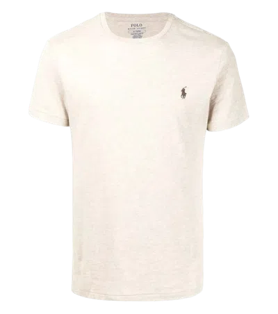 Polo Ralph Lauren Beige Crew Neck T-shirt In White