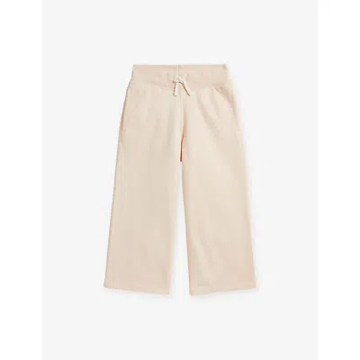 Polo Ralph Lauren Kids' Girls' Logo-embroidered Cotton-blend Jogging Bottoms Beig In Neutral