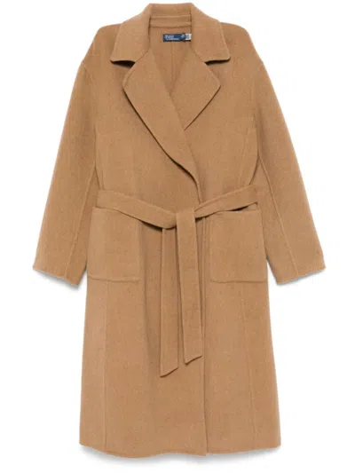 POLO RALPH LAUREN WOMEN BEIGE LONG WOOL COAT, S LUXURY TRENCH COATS FOR WOMEN DARVEYS