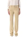 Polo Ralph Lauren Ralph Lauren Suede Leather Trousers In Beige