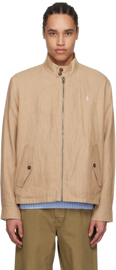 POLO RALPH LAUREN BEIGE 'THE BEDFORD' REVERSIBLE JACKET