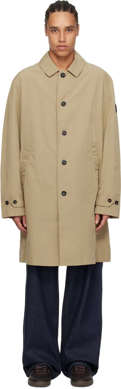 Polo Ralph Lauren Beige 'the Pearson Twill' Car Coat In Rl Khaki