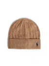 Polo Ralph Lauren Beige Wool Blend Beanie In Gold