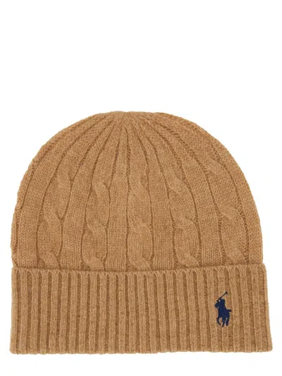 Polo Ralph Lauren Beige Wool Blend Hat In Brown