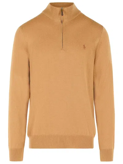 Polo Ralph Lauren Beige Wool Sweater In Orange