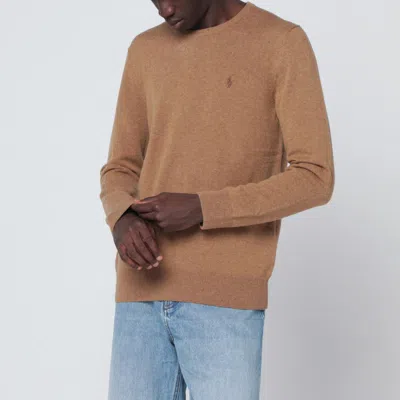 Polo Ralph Lauren Beige Wool Sweater In Sand