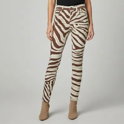 Pre-owned Polo Ralph Lauren Beige/brown Zebra Print Skinny Kempton Jeans M /waist