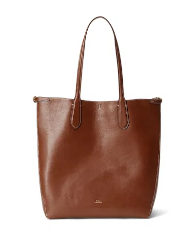 POLO RALPH LAUREN BELLPORT LEATHER NORTH-SOUTH TOTE