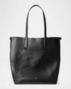 Polo Ralph Lauren Bellport Leather North-south Tote Bag In Black